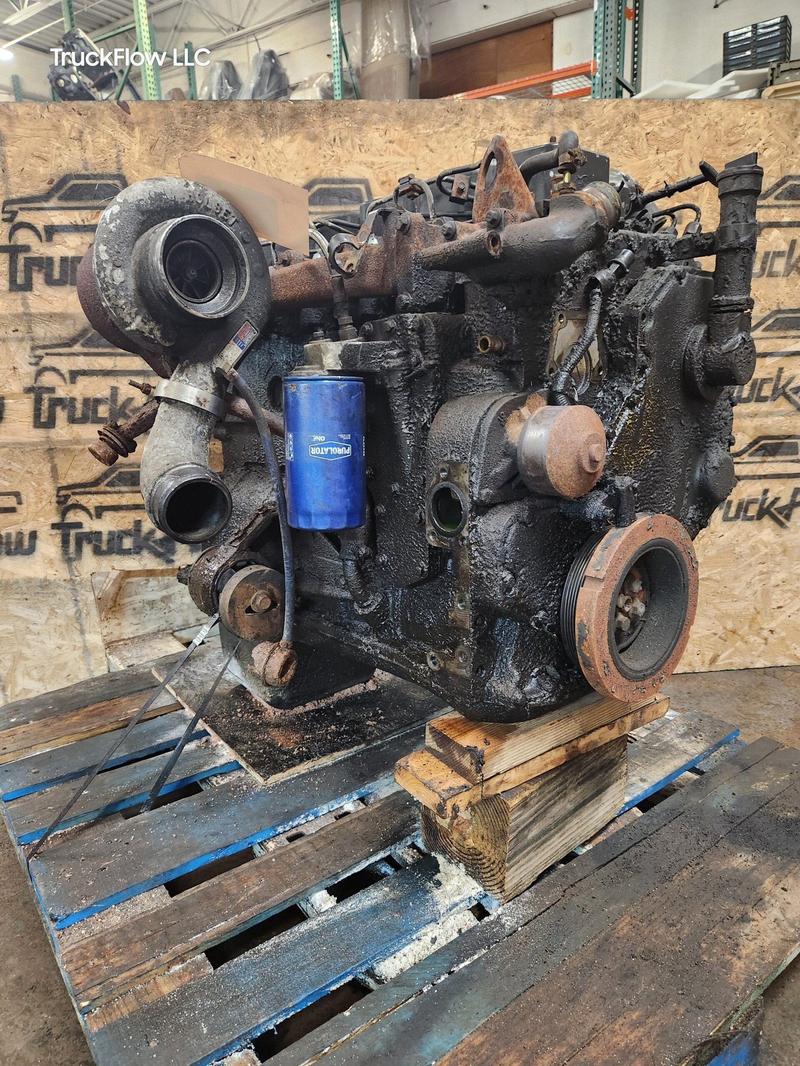 Second image of 1995 Dodge Ram Cummins 5.9L 6BT 12V Turbo Diesel Engine P7100 Pump 196k