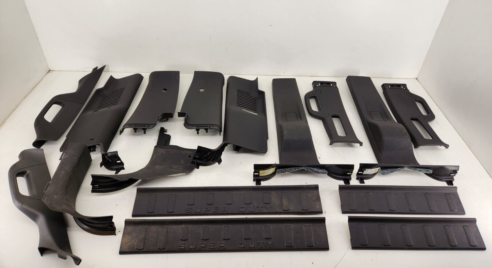 2011-2016 Ford F250 F350 F450 F550 Black Interior Trim Set A/B/C Pillars CHARCOAL OEM