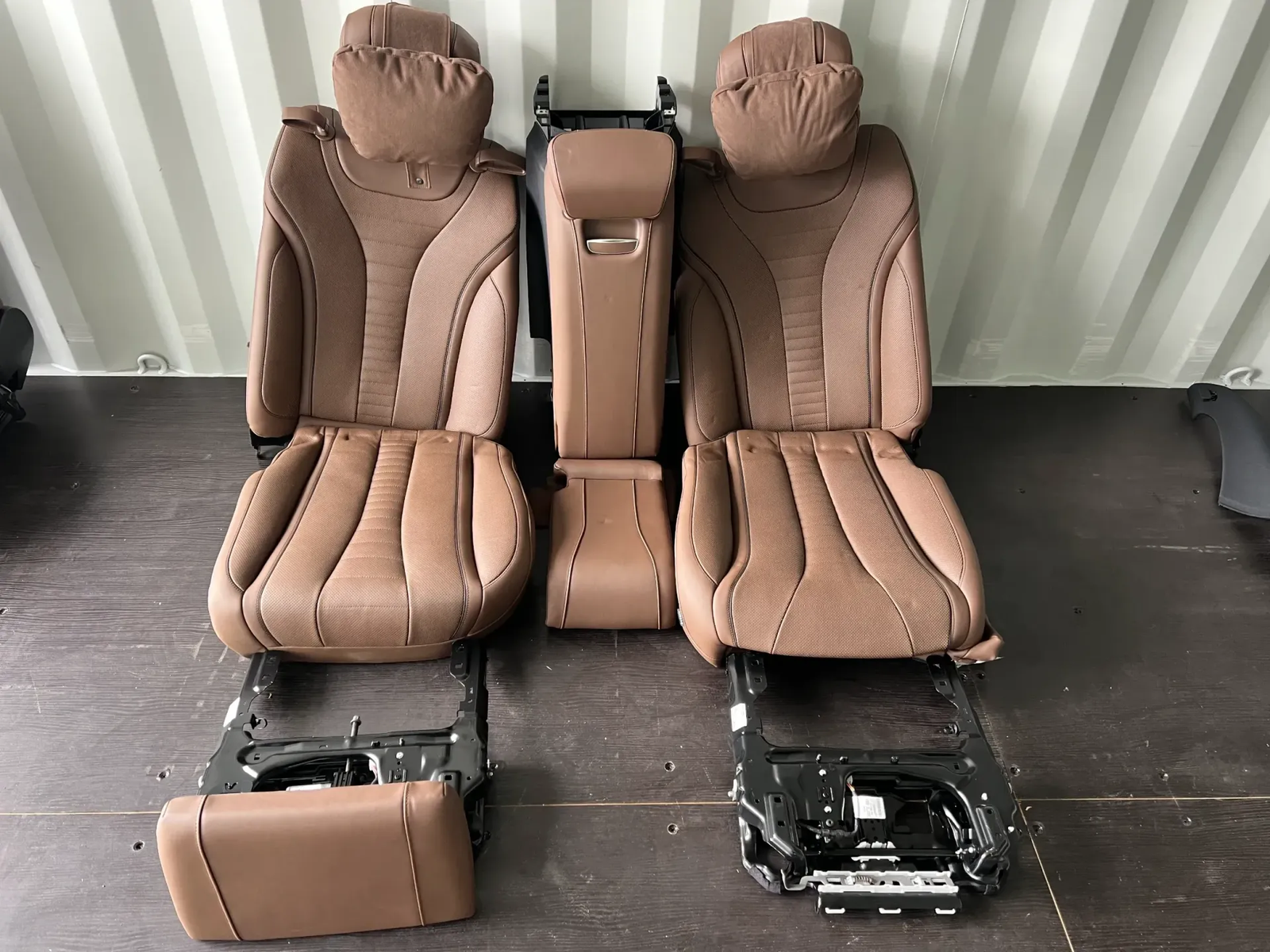 Mercedes S-Class W222 Rear Brown Leather Seats with Armrest