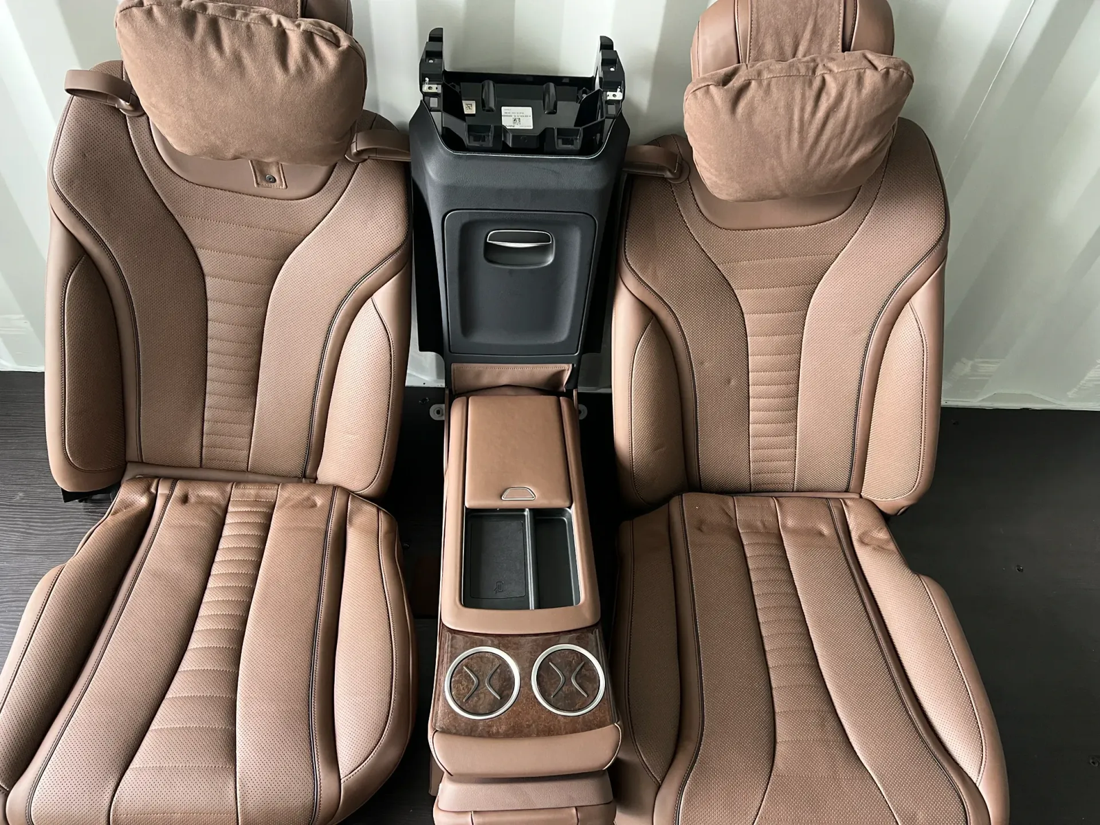 Second image of Mercedes S-Class W222 Rear Brown Leather Seats with Armrest