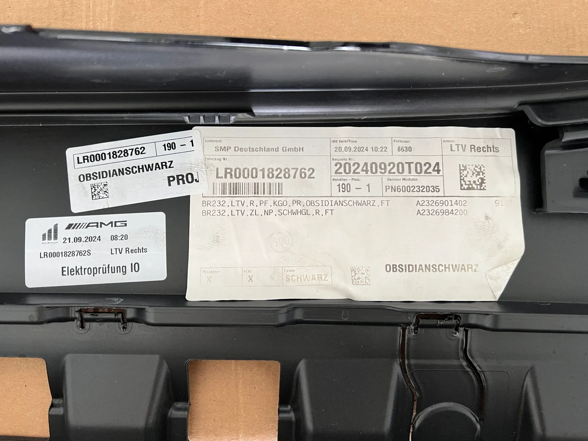 Second image of Mercedes-Benz SL 63 AMG W232 Side Member Trim Right Outside A2326901402 NEW