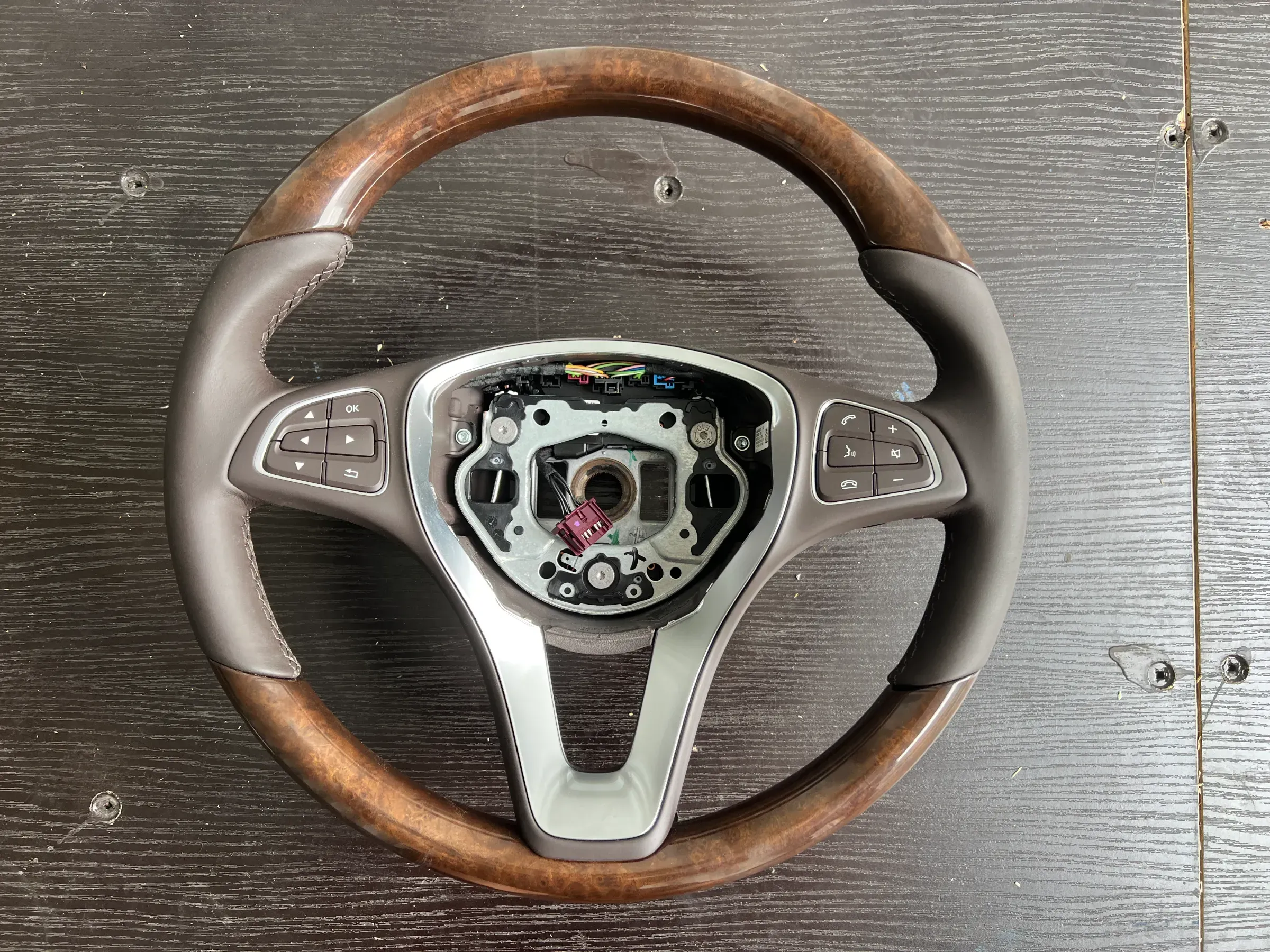 Mercedes GLE W166 Wooden Steering Wheel OEM