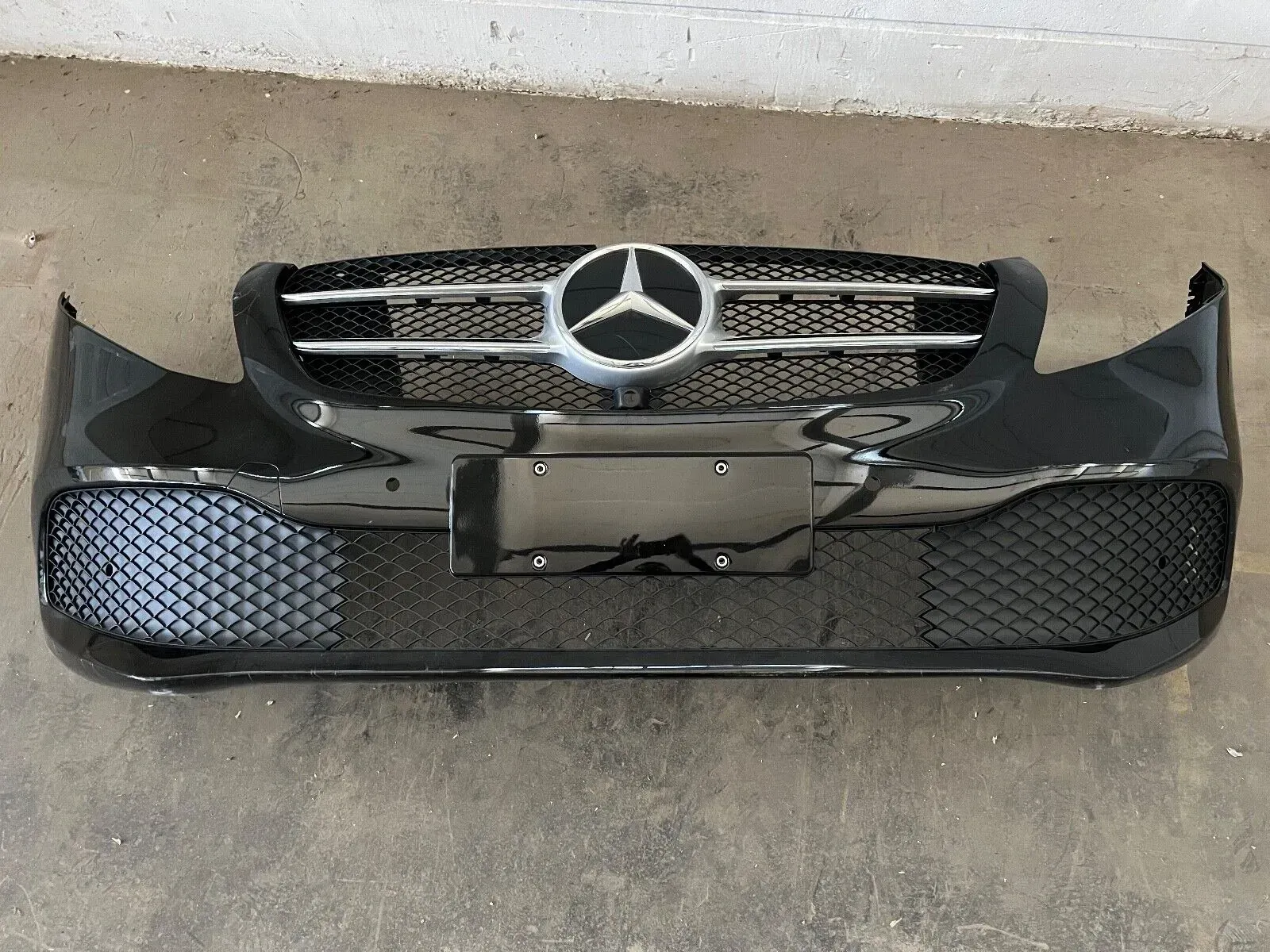 Mercedes V-Class W447 Front Bumper Obsidian Black Metallic OEM